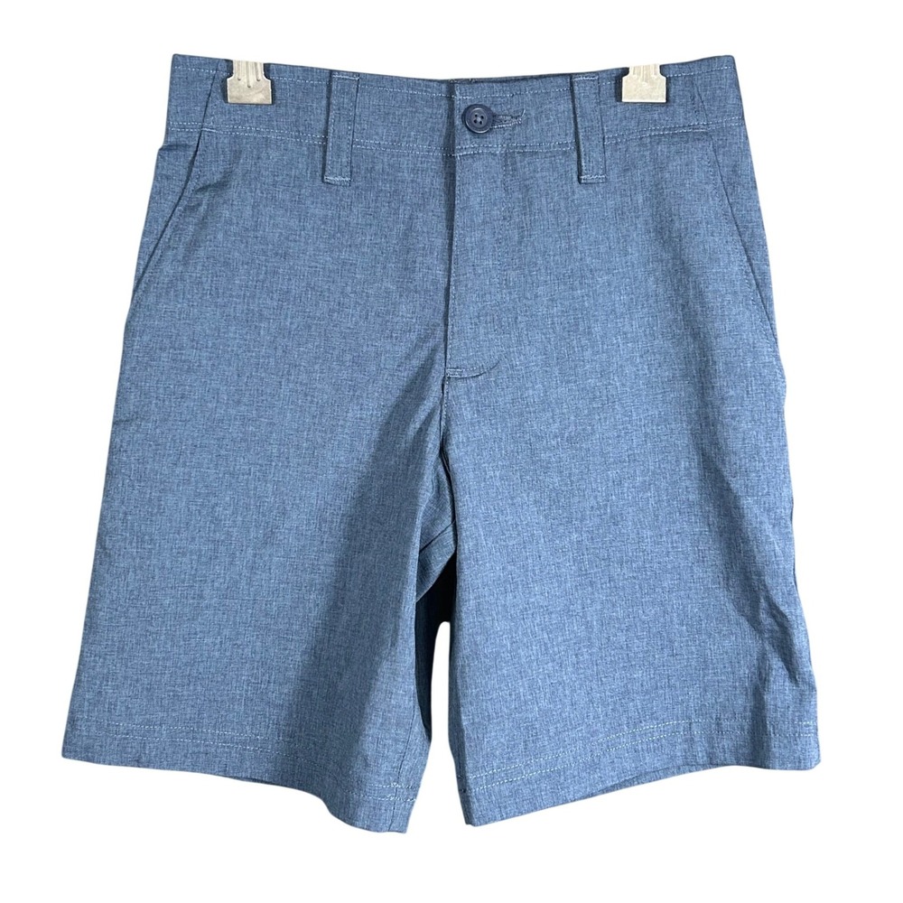Jack Nicklaus Boys Golf Shorts Blue Heather Stretch Flat‎ Front Size 6 JNBA0H9